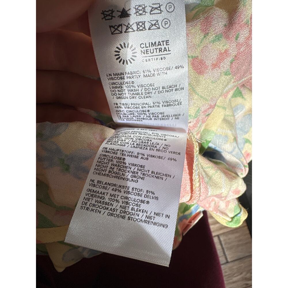 REFORMATION Naira Mini Dress in Spring Fling Size 8 NEW - Picture 8 of 8